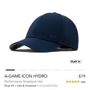 Melin A-Game Icon Hydro Navy Snapback Hat